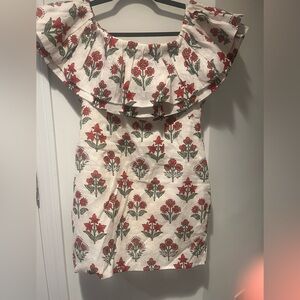 RHODE Vivi Floral Off-Shoulder Dress